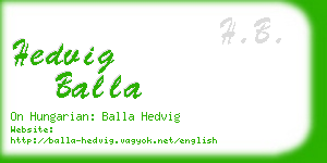 hedvig balla business card